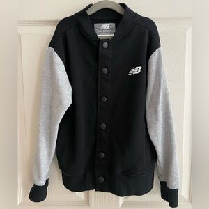 New Balance Black Jacket with Gray Sleeves for Kids